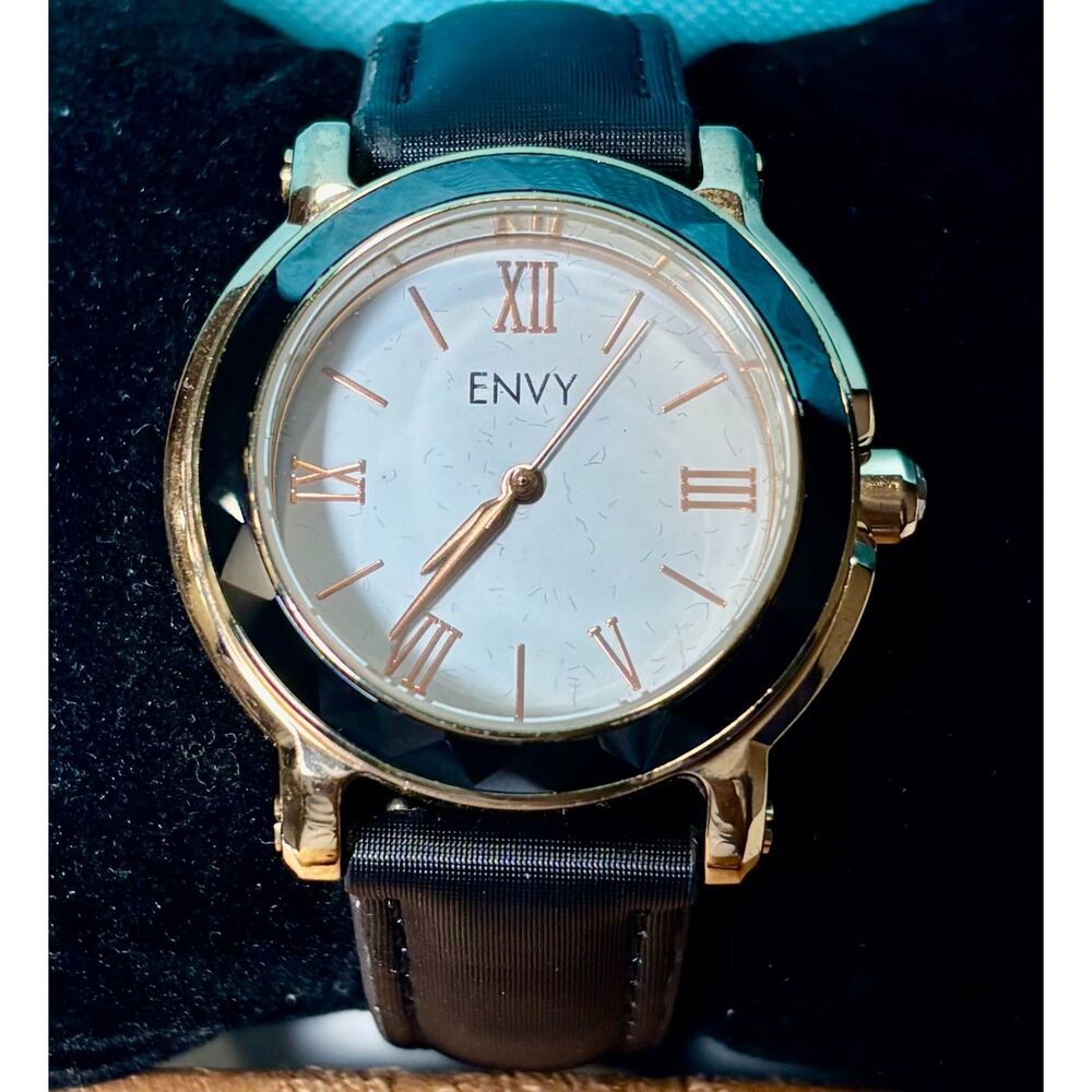 Envy Dress Watch – Gold-Tone Case & Roman Numeral Dial (Brand New Battery!